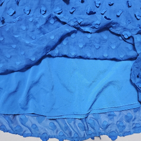 Mauve Anthropologie Sz M Alice Textured Flower Ocean Coastal Flared Layer Skirt - Picture 9 of 12